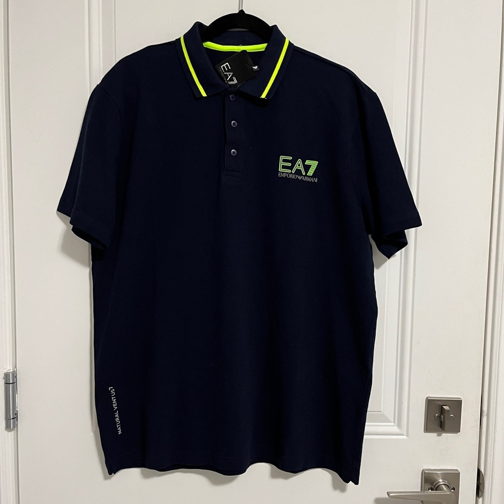 NWT - Emporio Armani Men’s EA7 Logo Polo Shirt - Size XL